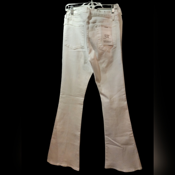 NWT Frame Le High Flare Jeans, White, Size 30 - Picture 2 of 2